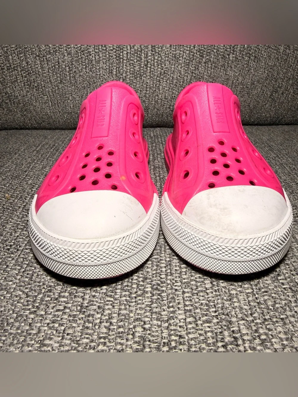 Converse All Star Play Lite CX Toddler Slip-On Shoes Fuschia Pink size 10